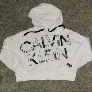Calvin Klein performance cropped hooded sweatshirt